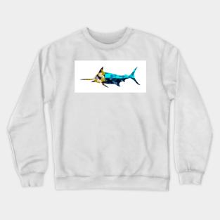 Aqua Camo Blue marlin Crewneck Sweatshirt